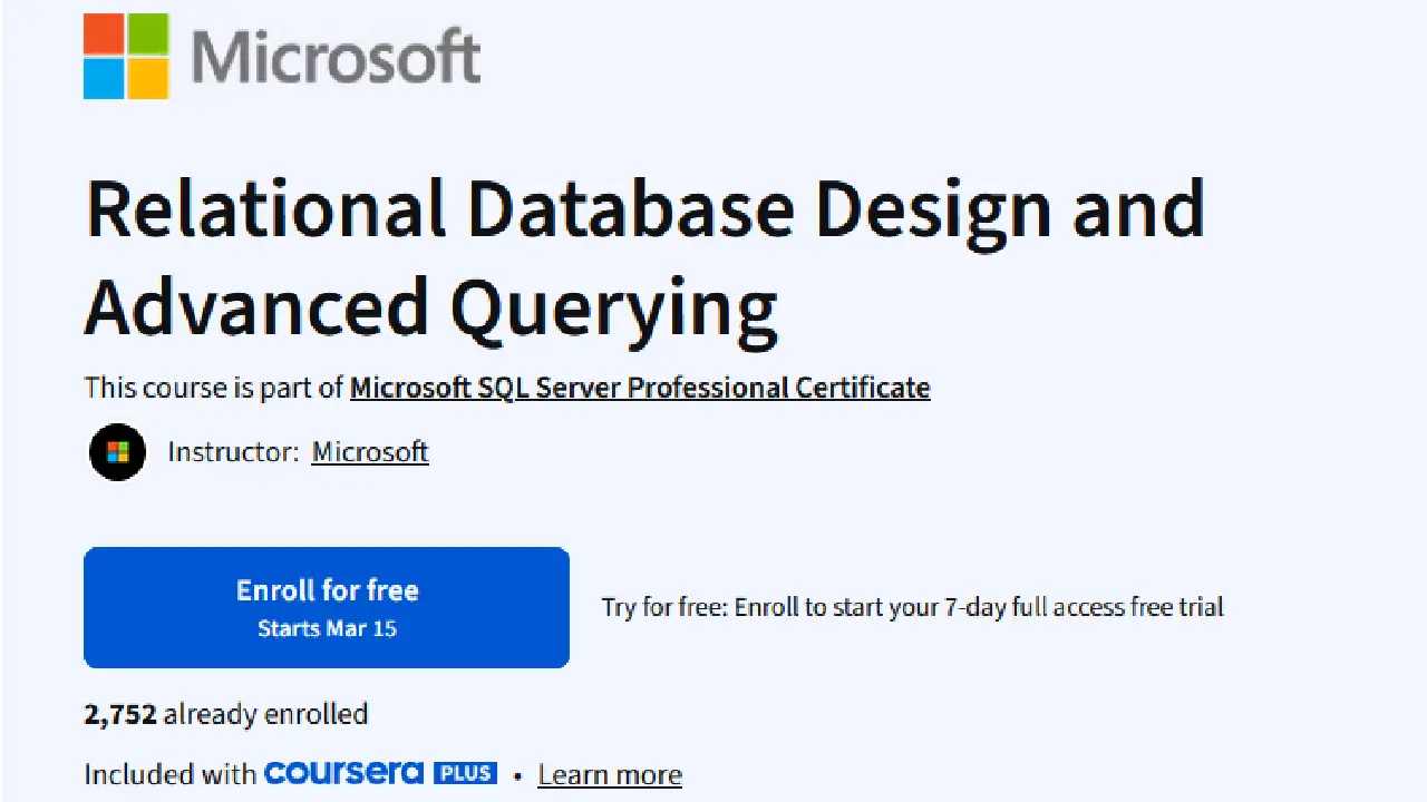 Relational Database Design and Advanced Querying