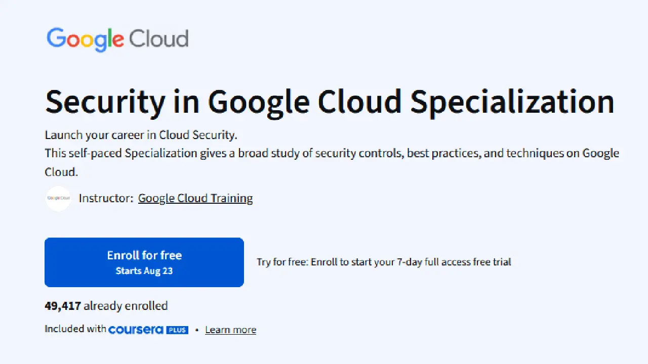 Security in Google Cloud Specialization