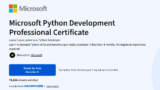 Microsoft Python Development Professional Certificate